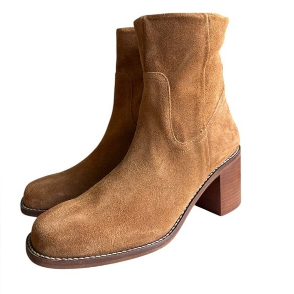 PORTLAND LEATHER Patina Oslito Suede Boots in Sand size 10.5
